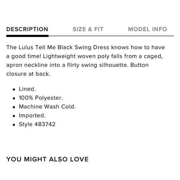 Lulus Tell Me Black Swing Dress - Picture 8 of 8